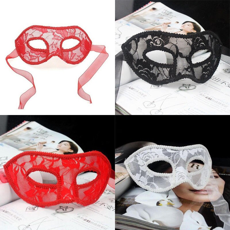 Vrouwen kant venetiaans masker bloemenmasker feest gala bal mardi gras masker