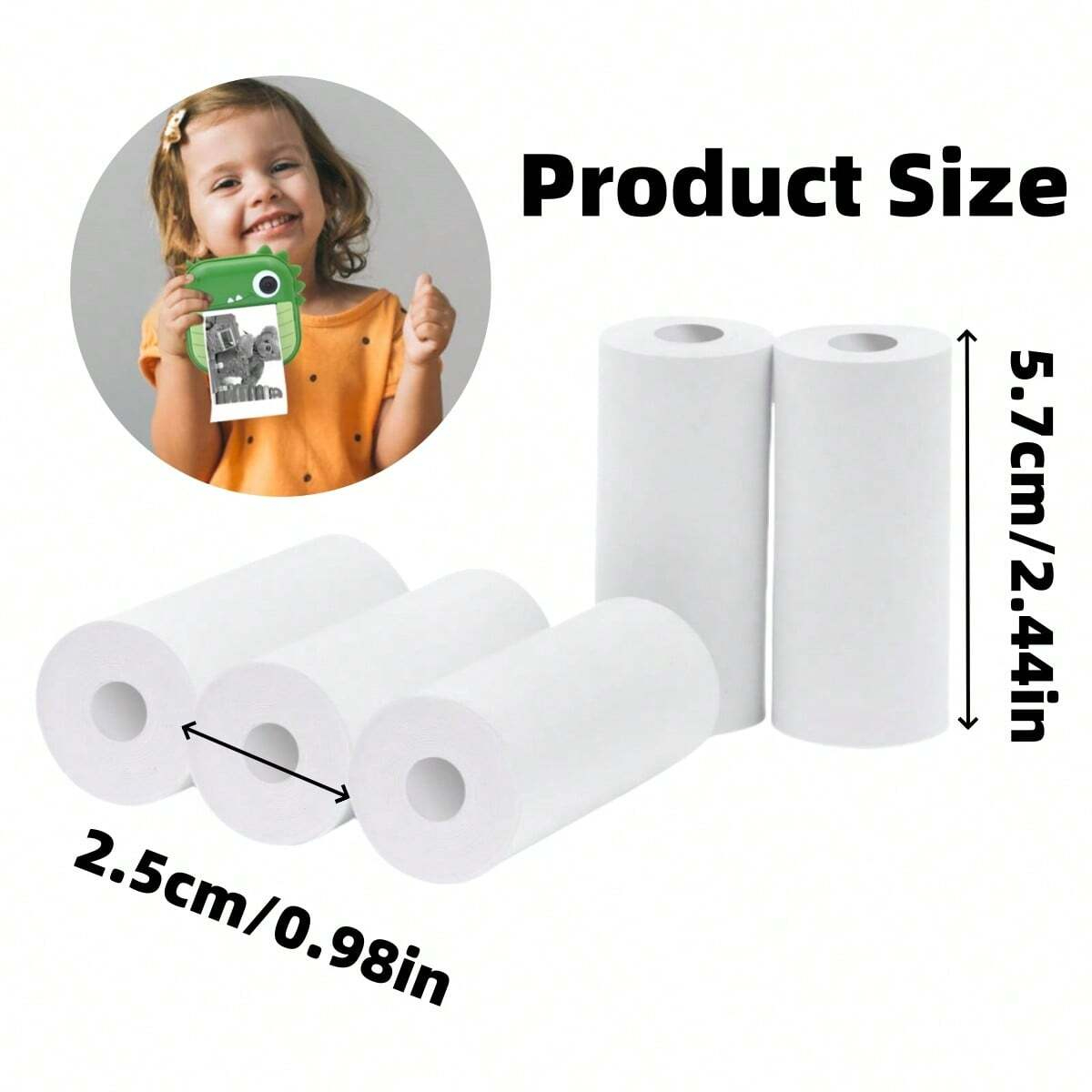 Mini Thermisch NO-Sticker Papier 57mm Voor Foto Foto Draagbare Printer Thermisch Papier Afdrukken Papier Voor Pocket Printers camera