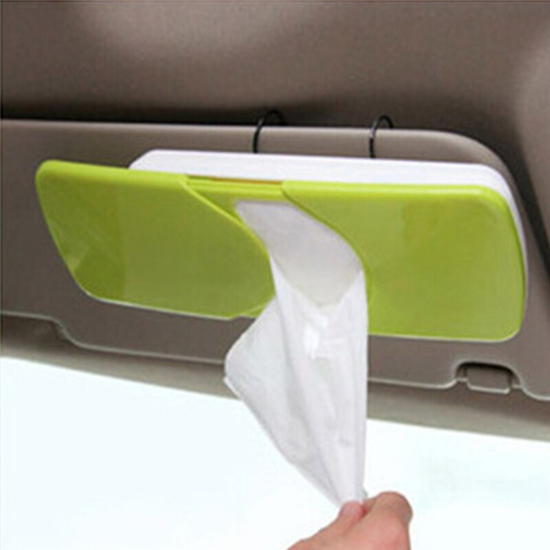 1PCS Colourful Car Sun Visor Tissue Trash Box For Mitsubishi ASX Lancer 10 9 Outlander Pajero Suzuki Swift Grand Vitara SX4