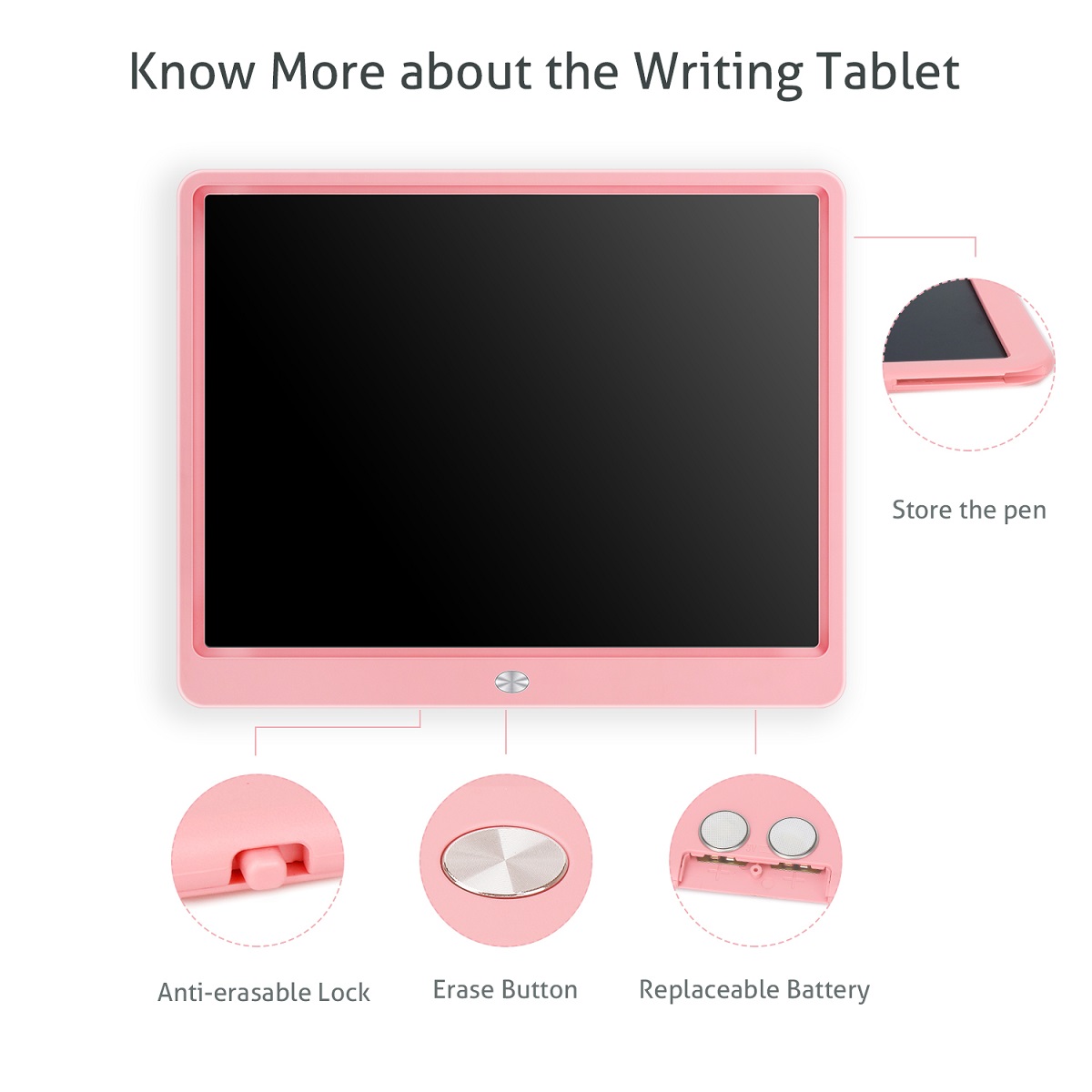 15inch Smart Writing Board Drawing Tablet LCD Screen Writing Tablet Digital Graphic Tablets Electronic Handwriting Pad with Pen