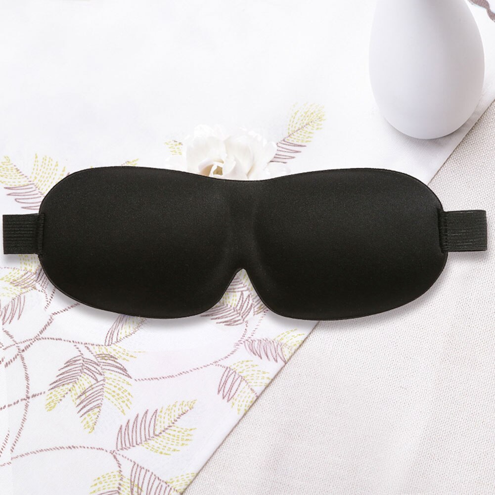 1Pcs Upgrade 3D Sleep Mask For Eyes Soft Shading Sleeping Eye Mask Bandage Travel Rest Stereo Eye Cover Sleeping Aid Blindfold: Black 02