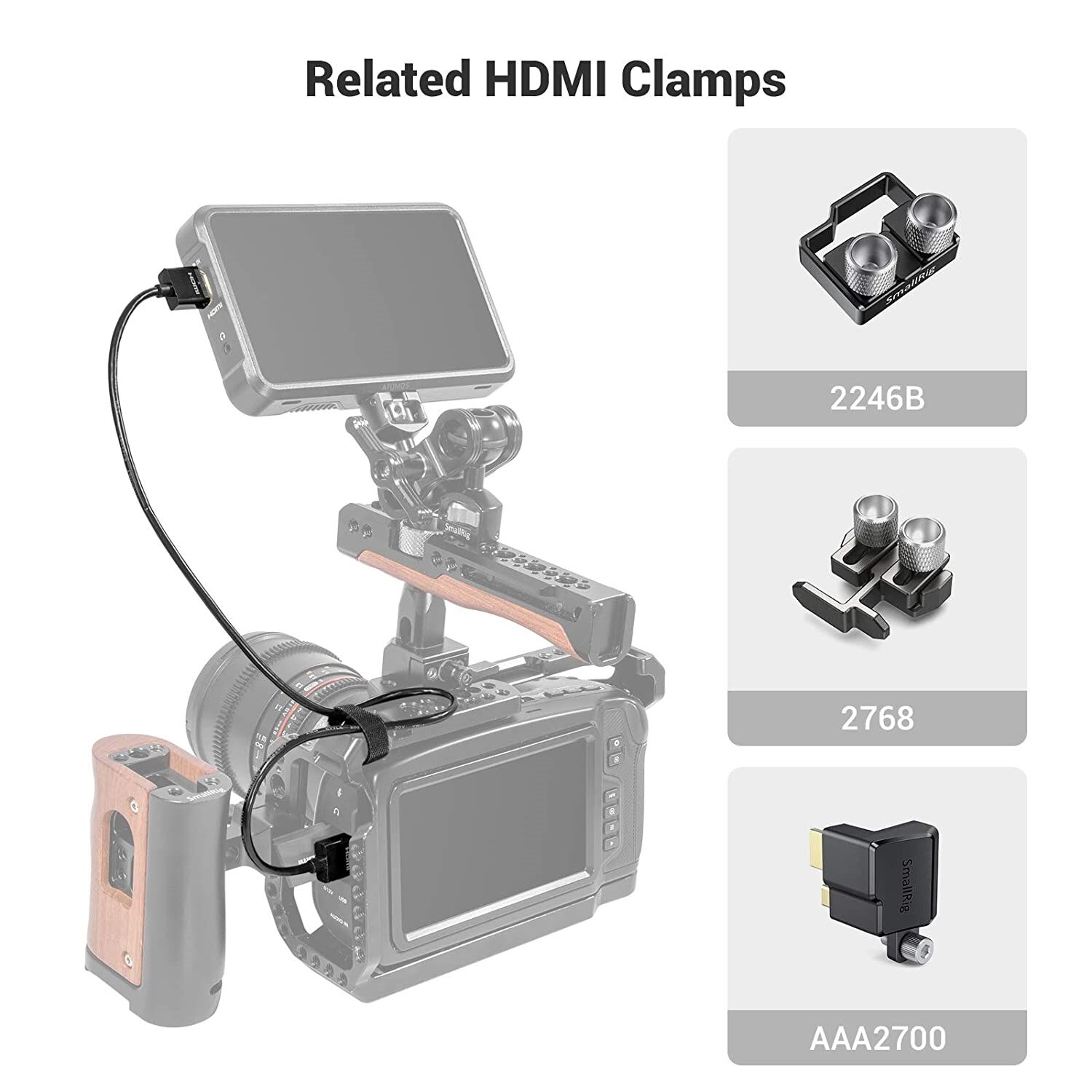 SmallRig Ultra Slim 4K 60HZ 2,0 Kabel 33/55cm für DSLR/ monitor/drahtlose video sender & empfänger 2956/2957