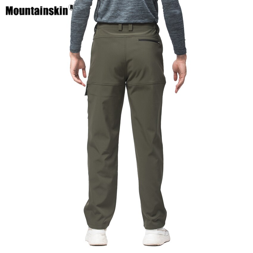 Mountainskin Men Winter Hiking Fleece Loose Pants Windproof Outdoor Camping Skiing Trekking Sport Breathable Warm Trousers VA870