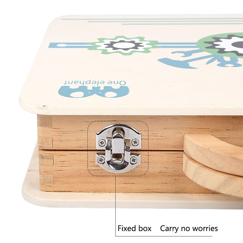 Kids Disassembly Tool Box Toy Wooden Baby Wood Repair Set Children Educational Puzzle Toy Beech Simulation Tool Box