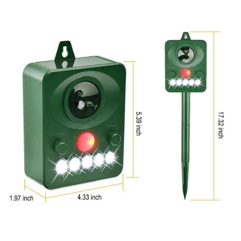 Garden Outdoor Use Ultrasonic Solar Powered Cat Dog Animal Repeller Animal Chaser Deterrent Repellent Pest Control