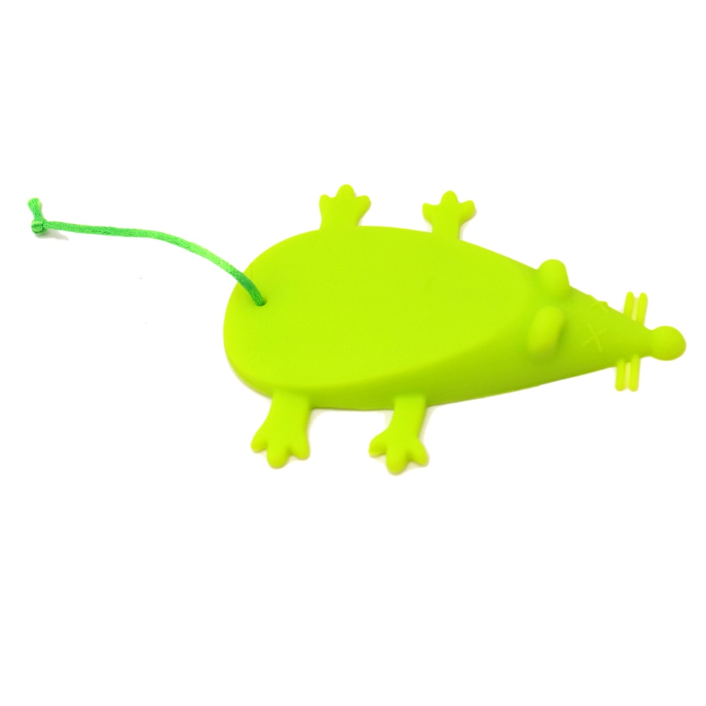 Silicone Door Stopper Cartoon Rat Shape Doorstop Door Buffers Child Finger Protection Safe Doorways For Baby Care: Fruit green