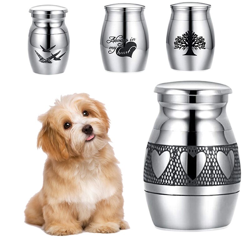 30x40mm Cute Cremation Keepsake Urns for Human Ashes of Pet Mini Small Funeral Casket Titanium Steel Angel Memorial Jar