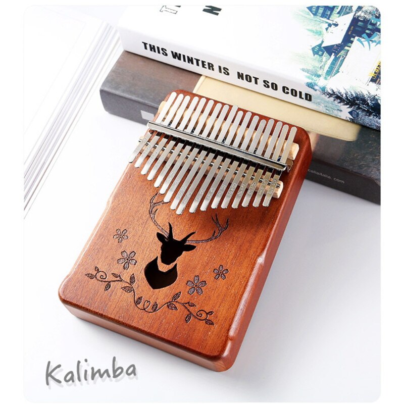 17 Keys Kalimba Mahogany Thumb Piano Reed 17 Key Music Keyboard Mini Piano High Wooden African Kalimba Finger Piano