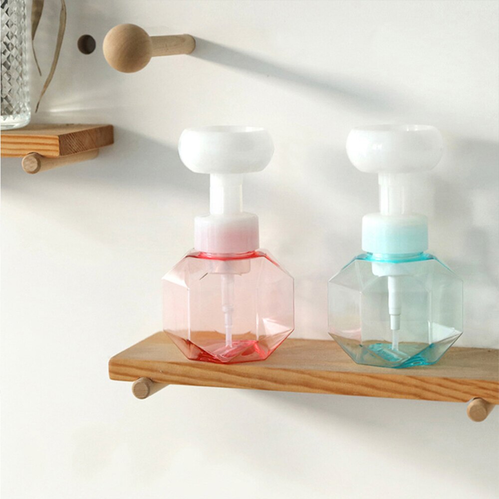 Flower Liquid Soap Dispenser Stamp Hand Soap Pump Bottle Floral Foam Bubbler Handsoup Plastic Bathroom Trip Travel Storage Jar