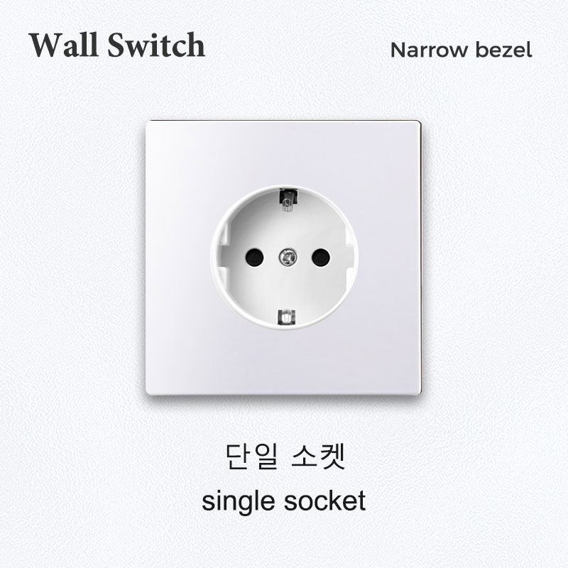 Plastic Panel Wall Light Switches 1/2/3/4 Gang Button Switch with Wall EU TV NET Socket Function Parts DIY Korean Standard White: Pink