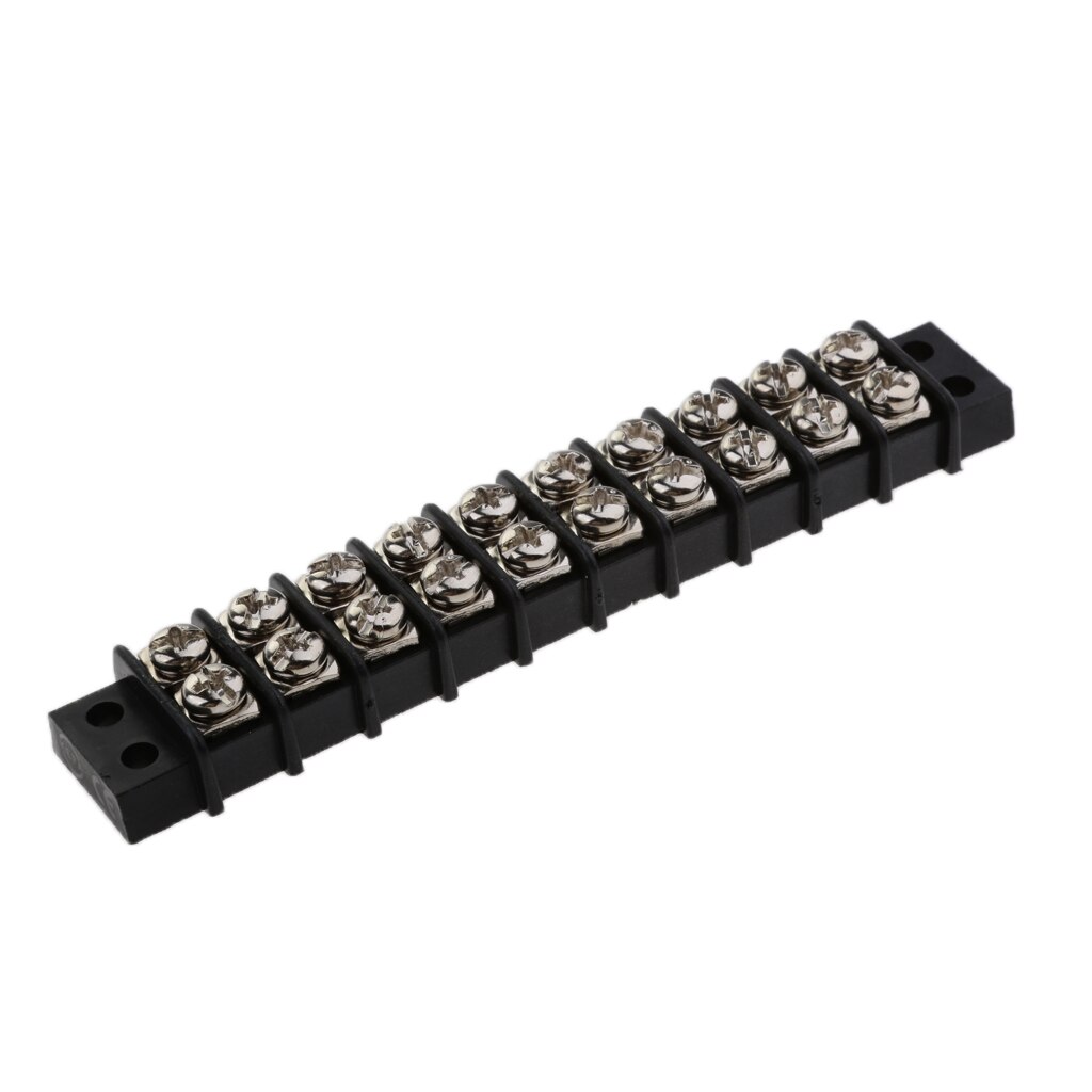 10 Gang Screw Terminal Block With Nickel Plated Brass Contacts For Boats