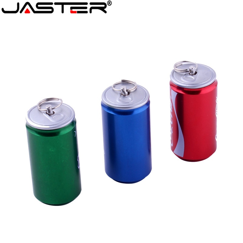 JASTER Coke cans head metal model external storage stick USB 2.0 4GB 8GB 16BG 32GB 64GB USB flash drive