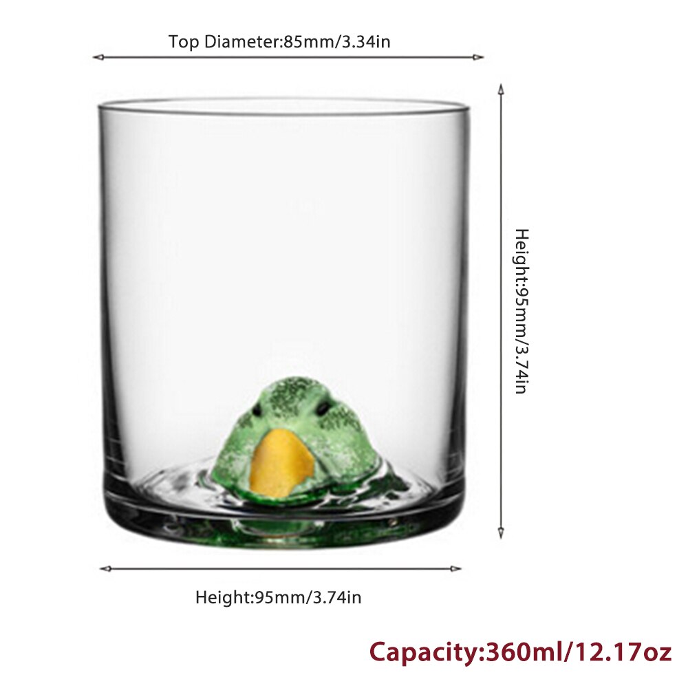 1 st 360ml djurkopp sött husdjur björn fågelglas för te öl vattenkopp blyfritt ultraklart glas: 3