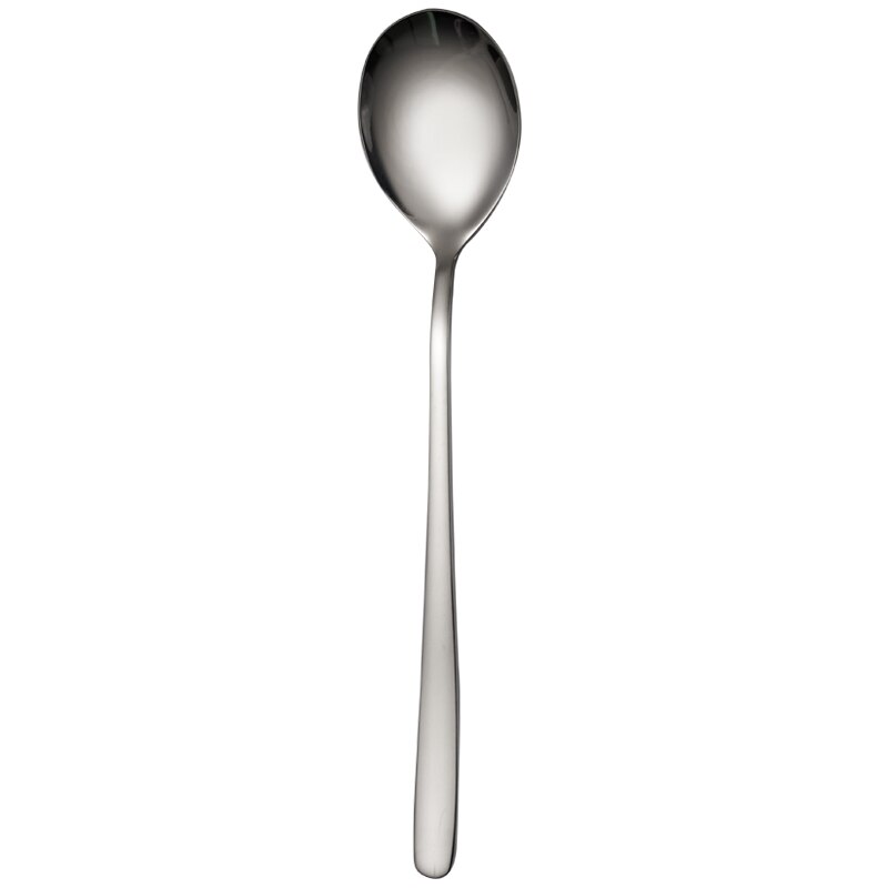Stainless Steel rainbow Long Handled coffee spoons mixing spoons set cold drink fruit Ice Cream Dessert Tea Spoon Drinking Tools: silver