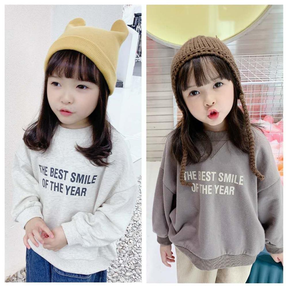 Pull manches longues pour enfants, produit, avec impression d'alphabet, version coréenne, automne,