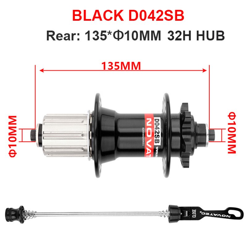 Novatec Mountainbike Hub D041SB D042SB Disc Kaart Brake 28/32/36 Gaten Mtb Road Fiets Hubs Lager Qr 32H 8/9/10/11/12 Speed