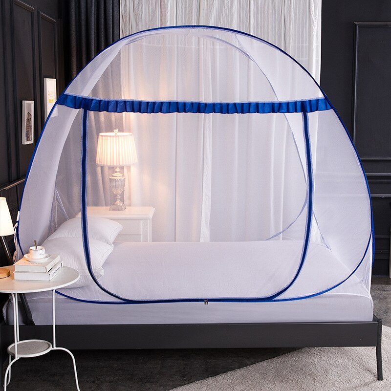 Moustiquaire de mongolie, sans Installation, pliable, fil d&#39;acier, automatique, Anti-moustique, fermeture éclair, porte unique, S-XL