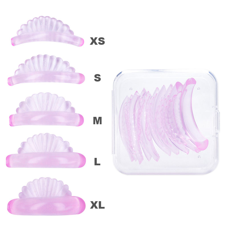4/5/7 pares de almohadillas para permanente de pestañas de silicona, varillas de levantamiento de pestañas, escudo de reciclaje, rizador de pestañas 3D, accesorios, aplicador, herramientas de maquillaje: LIGHT BLUE