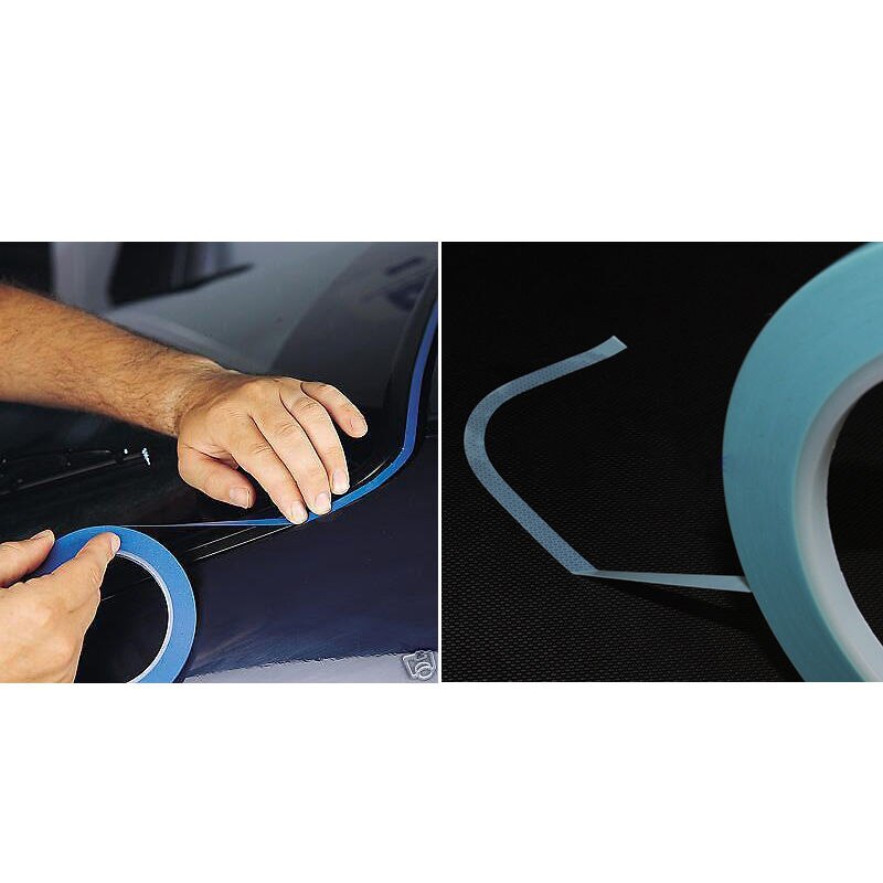 Bande adhésive pour masquage, PVC, vinyle, 2 rouleaux, ruban adhésif résistant aux hautes températures, bande Fine pour peinture pour carrosserie automobile