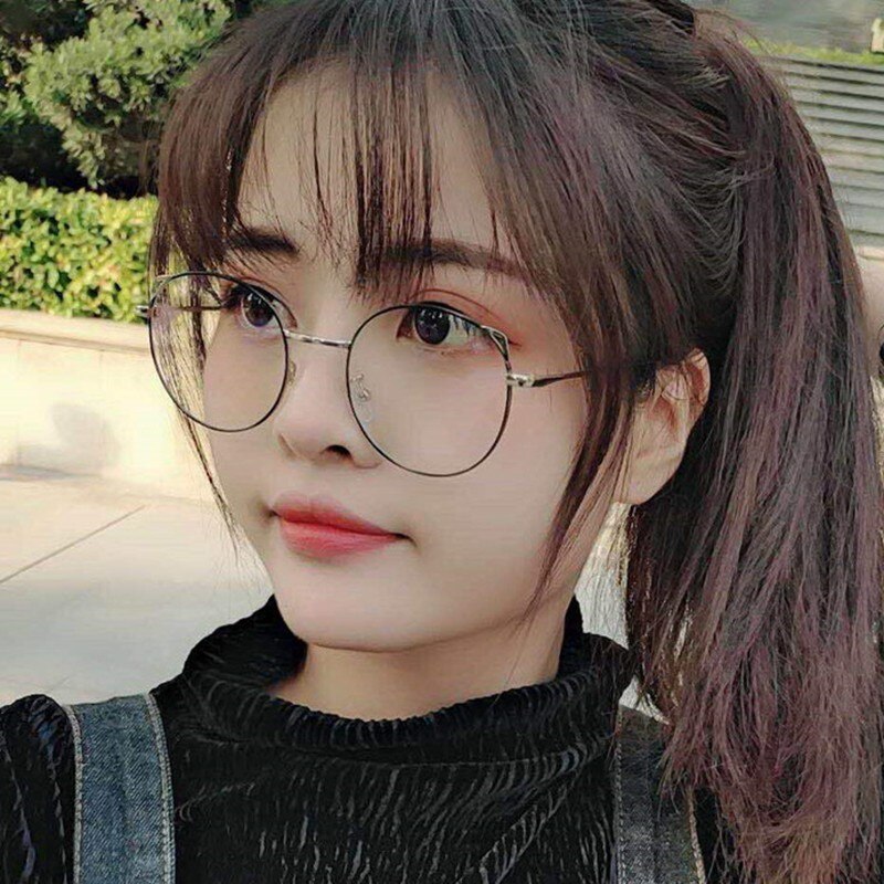 Computer Glasses Eyewear Frame Anti Blue Light Game Glasses Cat eye Anti Glare Eyeglasses Frame Women Round Clear Lens Glasses