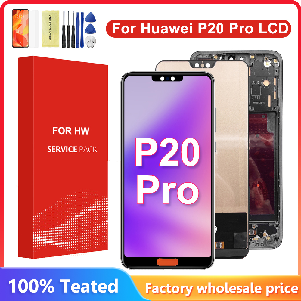 Pantalla de 6,1 pulgadas para Huawei P20 Pro, marco de pantalla LCD, montaje de digitalizador con pantalla táctil para Huawei P20 Pro CLT-L09 CLT-L29 pantalla LCD