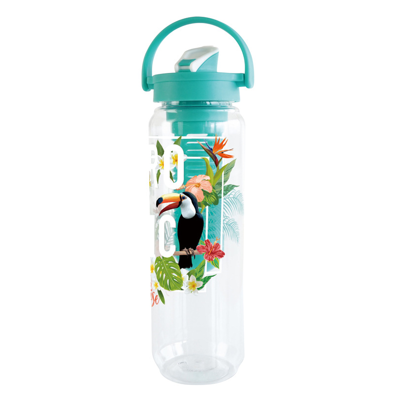 750ml/900ml frugtjuice infuser vandflaske bærbare plastik citronsaft flaske til vandsport drikkedunk: 900ml blå