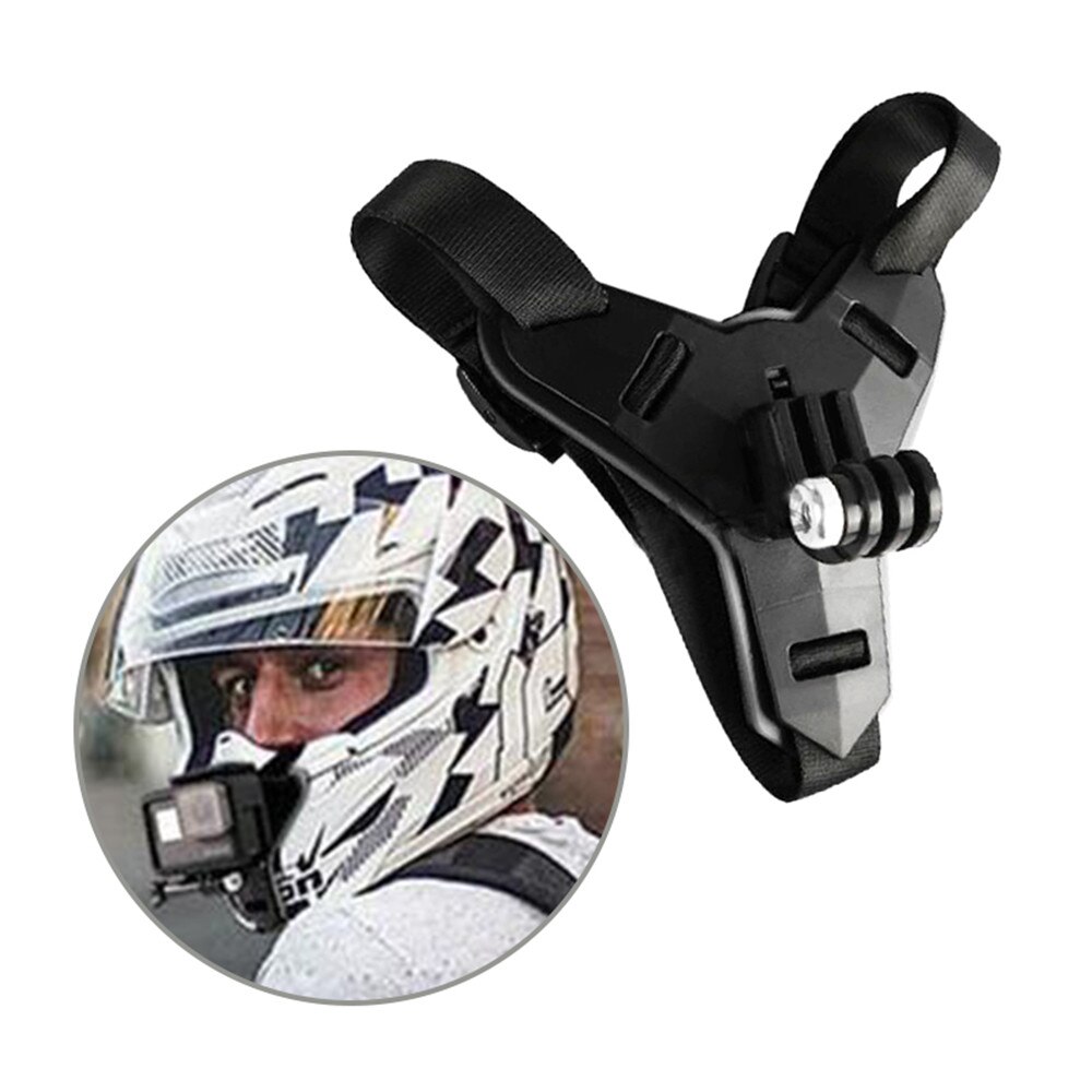 Zwart Geschikt Voor Gopro Helm Houder Motorhelm Chin Stand Mount Holderaction Sport Camera Houder Accessoire: Default Title