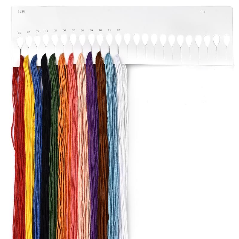 12pcs Embroidery Thread Gradient Colors Thread Cross Stitch Cotton Sewing Skeins Embroidery Thread Floss Kit DIY Sewing Tools: 12 colors