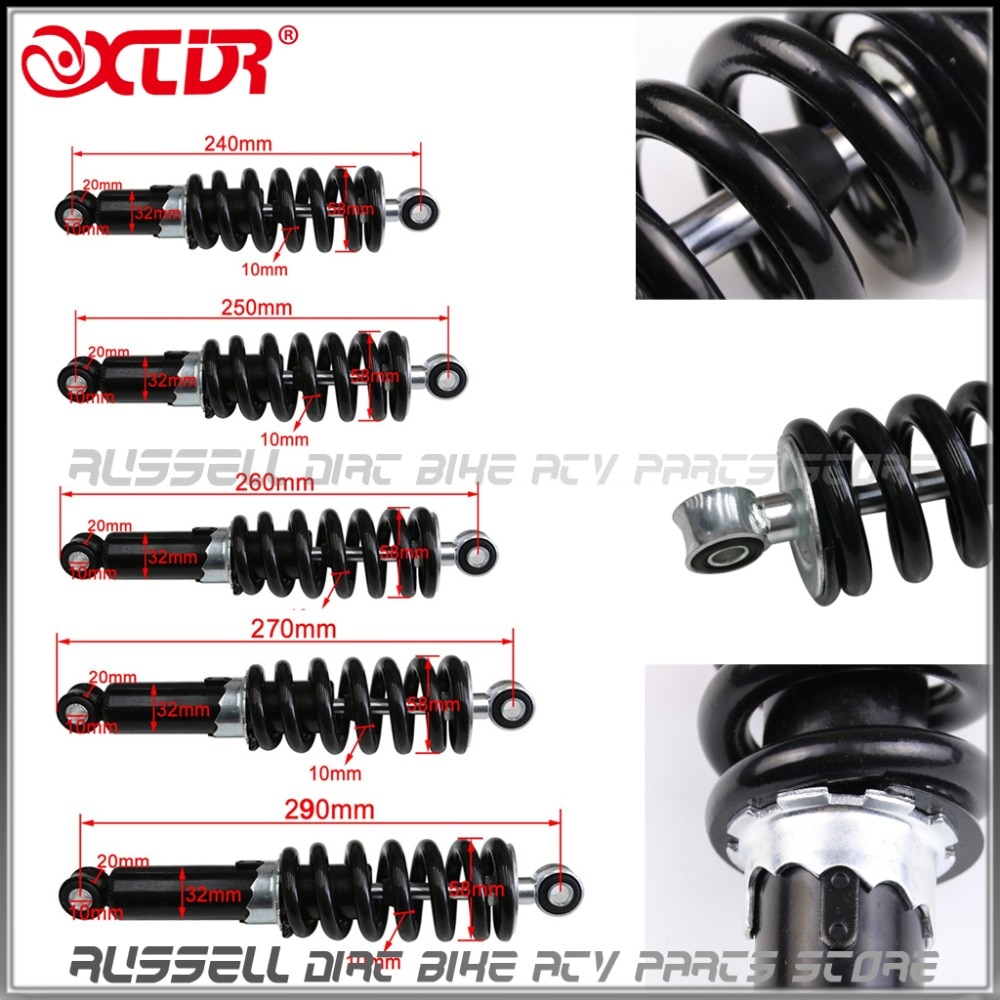 240mm 250mm 260mm 270mm 290mm hydraulisk støtdemperoppheng til terrengsykkel terrengsykkel atv quad tilbehør motocross 800 lbs