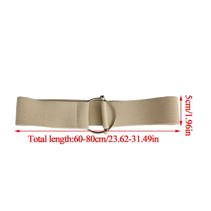 Brett midjebälte dam elastisk korsett midja metallspänne casual midjeband stretch kvinnor klänning bältestillbehör