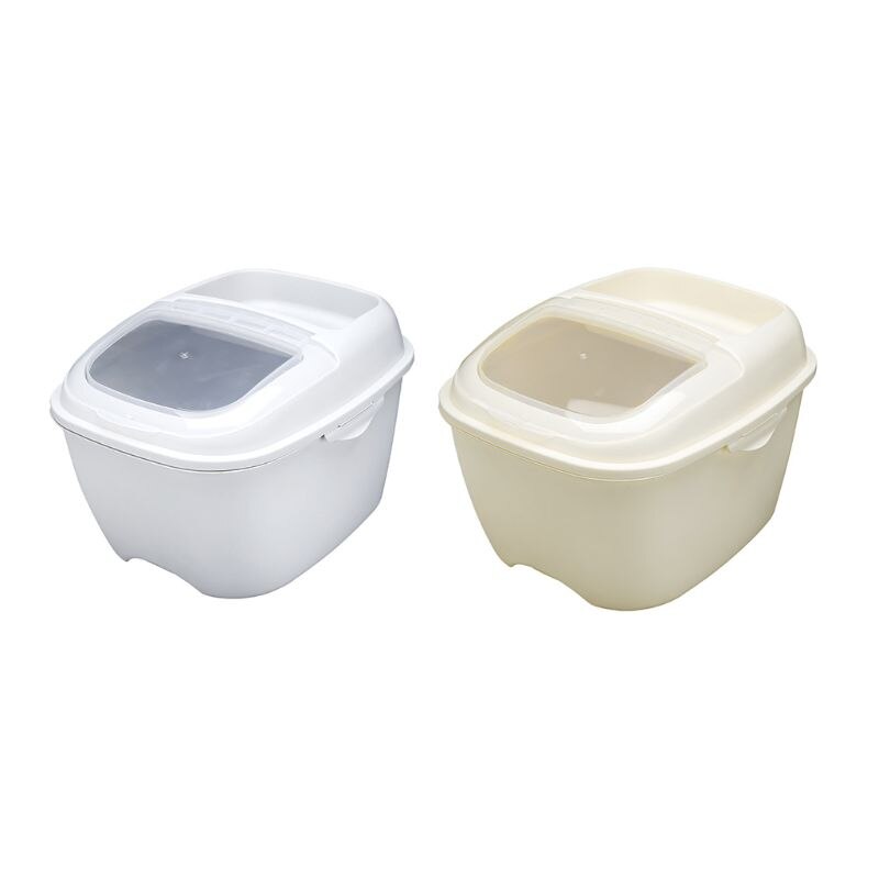 Recipiente hermético reutilizable para arroz de gran capacidad, 10kg, recipiente para harina de grano con tapa abatible, caja de almacenamiento de alimentos, cocina sellada