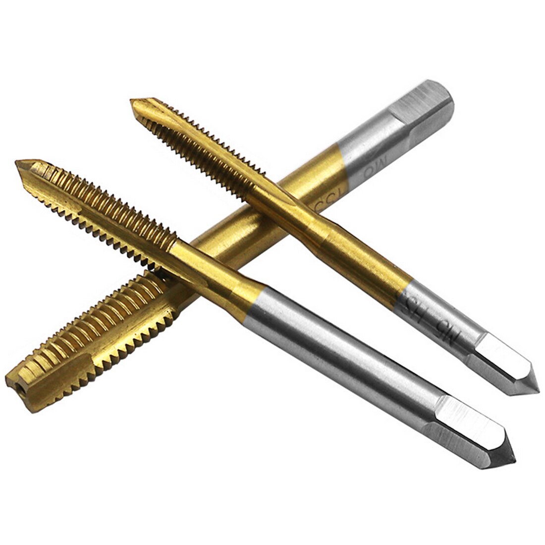 5Pcs HSS M3 M4 M5 M6 M8 Metric Screw Thread Machine Plug Tap Hand Drill Bit Set