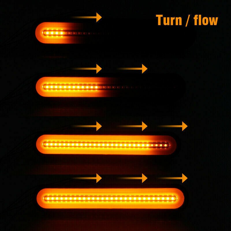 2 kpl 12-24v led kuorma-auton perävaunun valot lakkaa virtaamasta suuntavilkku jarru takatakavalo neon  ip67 vedenpitävä