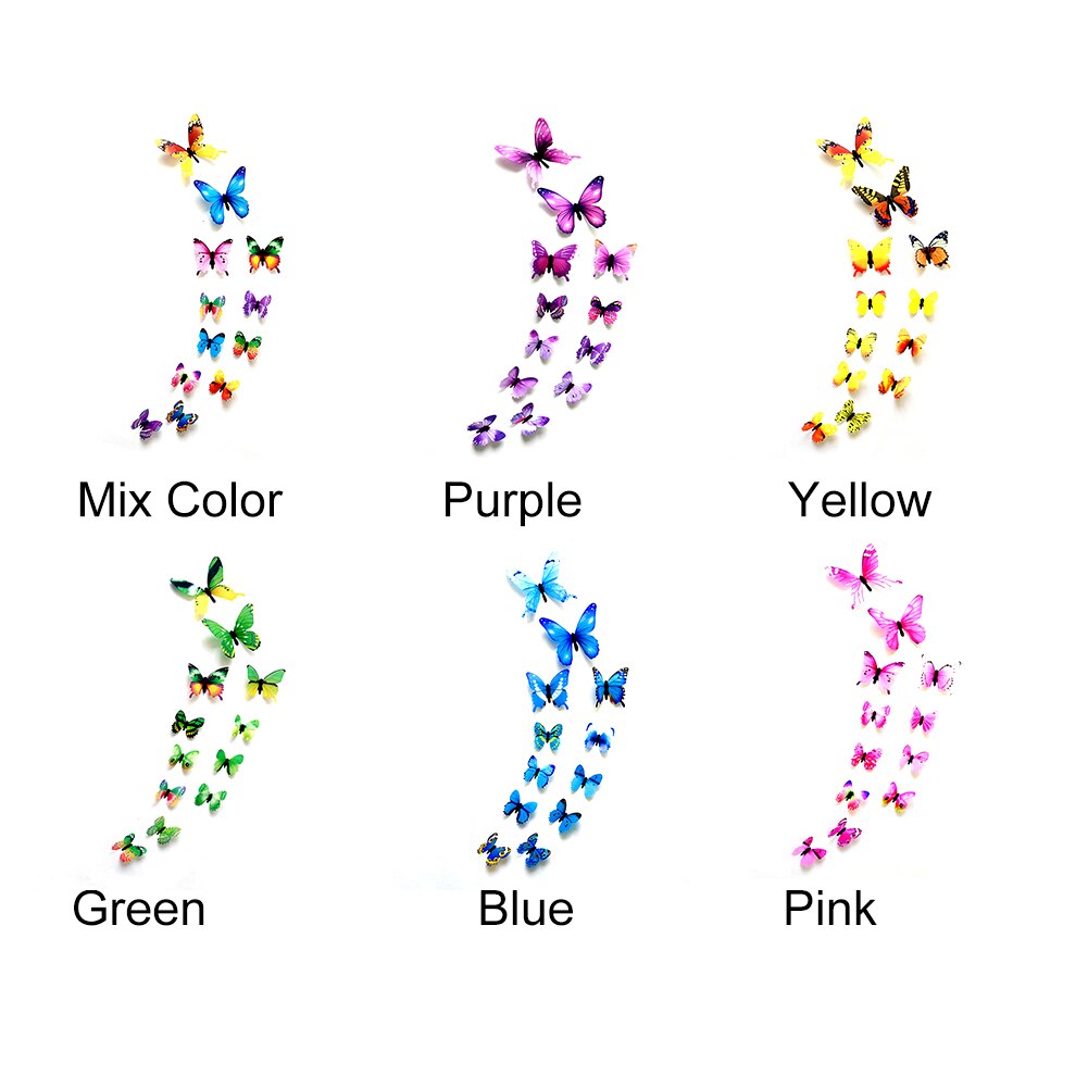 Venster Kids Voor Slaapkamer Deur Woonkamer Lichtgevende Home Decor Pvc Verwijderbare Hotel 3D Stickers Gloeiende Vlinder Muurstickers