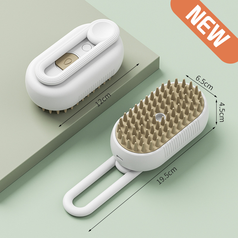 Brosse à vapeur électrique 3 en 1 pour chat, brosse à poils de chat, brosse de Massage pour chien, peigne de pulvérisation, toilettage pour animaux de compagnie, peignes d'épilation: Rouge