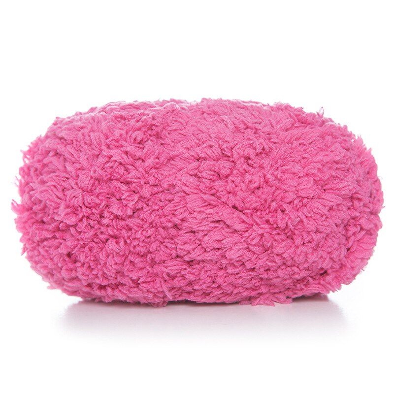 Fil doux et lisse pour tricot à la main, 50 grammes par boule, laine polaire de corail colorée, fil au Crochet, fournitures d'écharpe, de chapeau, de pull pour bébé: rose