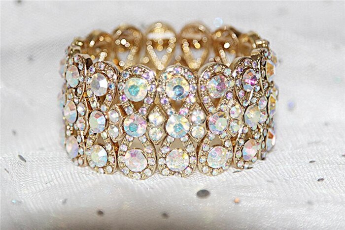 CRAFTYMELODY Strass Fingerringe Set - 10 Stück Elastische Stapelringe In Gold