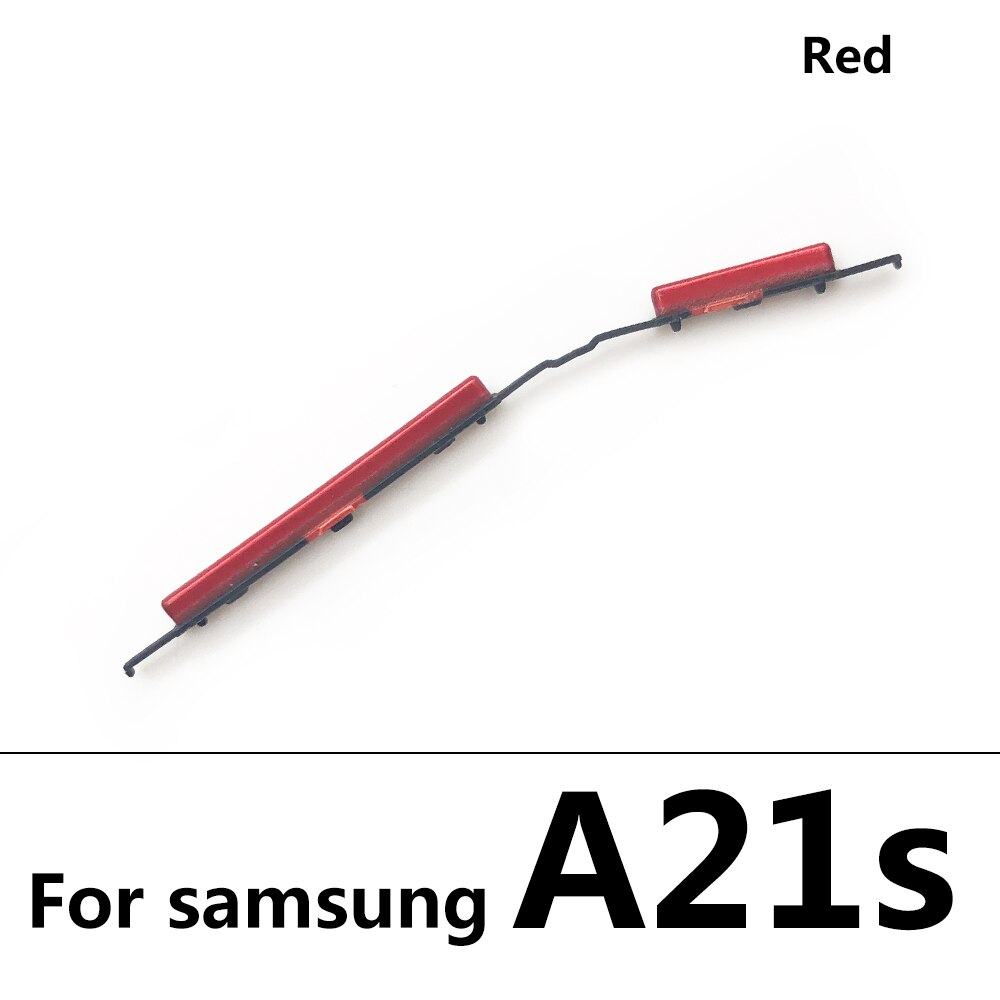 Nueva tecla de encendido lateral + botón de volumen para Samsung A10S, A20S, A21S, A30S, A50S, pieza de repuesto, accesorios de teléfono móvil: A21S Red