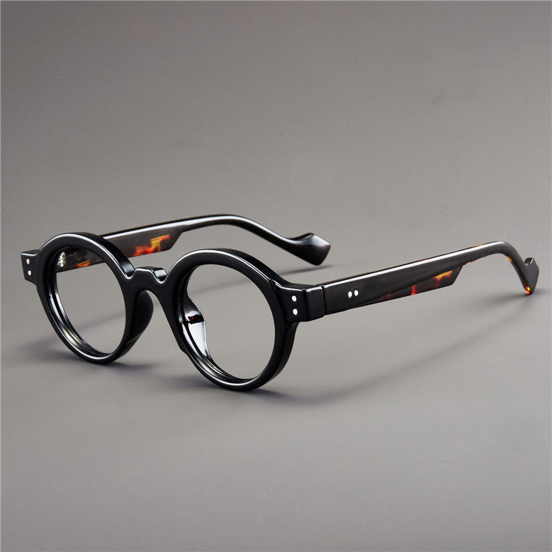 Klassische Retro Runde Lesebrille Brillengestelle Damen Herren Trendige Modische Stilvolle Presbyopie Brillen Männlich 0 bis +4,0: Black / +350
