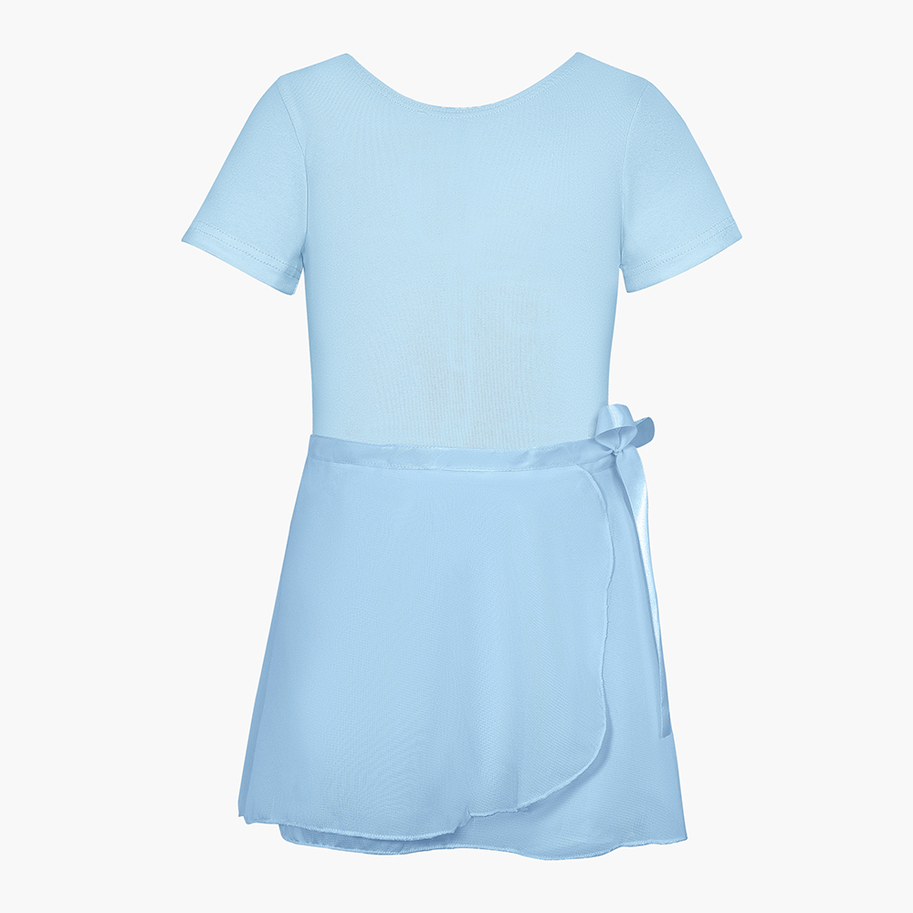 Justaucorps de gymnastique pour filles, jupe de danse, vêtements Tutu de Ballet pour enfants en bas âge, vêtements de danse sur scène à manches courtes: XL / PU ciel