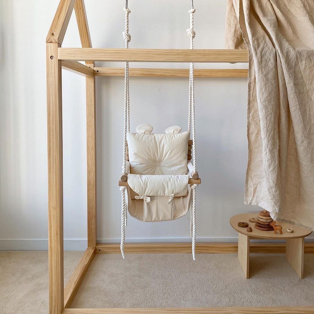 Balançoire d&#39;intérieur pour bébé, petit panier, balançoire en tissu, balançoire pour enfants