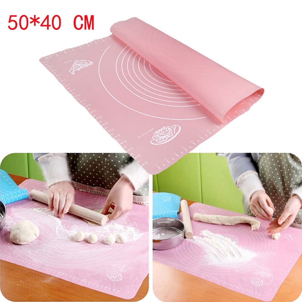 50*40Cm Siliconen Bakken Cake Deeg Fondant Rolling Kneden Deeg Mat Schaal Tafel Grill Pad Keuken Accessoires #20