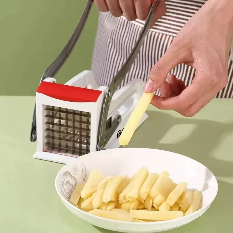 Macchina per tagliare patate Utensile multifunzione per tagliare verzura manuale in acciaio inossidabile Taglia patate Cetrioli Frutta e verdura