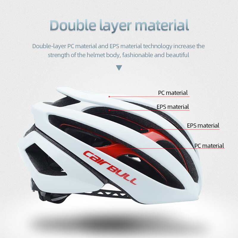 CAIRBULL Cycling Helmet for Man Woman Road Mtb Double EPS Structure Helmet Ultra-light Comfortable Breathable Safety Bike Helmet