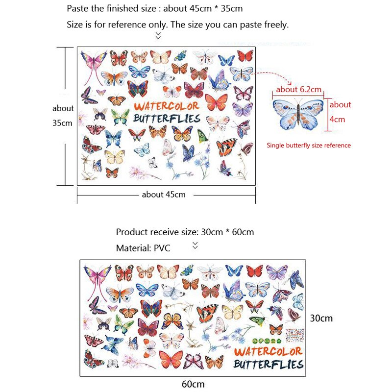 Palumma 12 stuks vlinder muursticker 3D paarse vlinder decoraties, 2 maten vlinder feestdecoraties vlinder thema feestdecoraties voor verjaardag, bruiloft, kinderdagverblijf, slaapkamer, oranje
