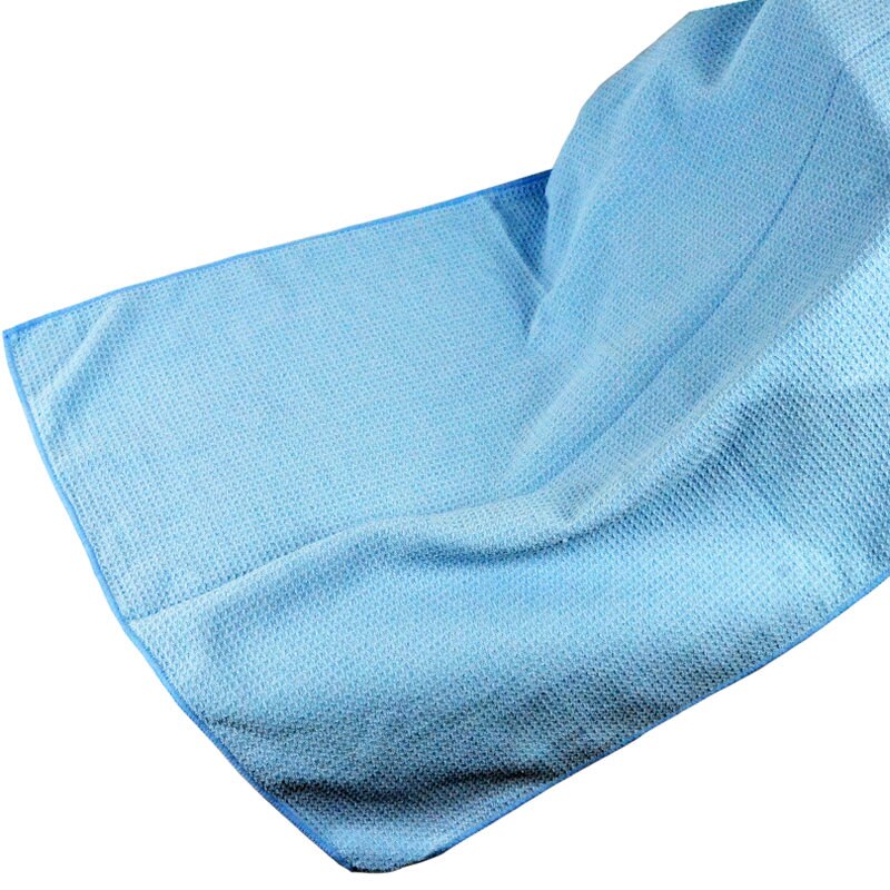 Autopleje det bedste vandmagnet mikrofiber tørrehåndklæde med vaffelvæv til bil, bad, køkken og hunde 23.6 " x 31.5 " blå