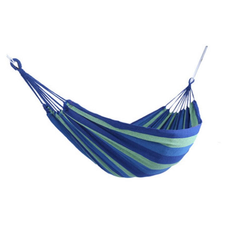 Rainbow Outdoor Leisure Double 2 Person Canvas Hammocks Ultralight Camping Hammock with Backpack 1.9*1.5m: Blue