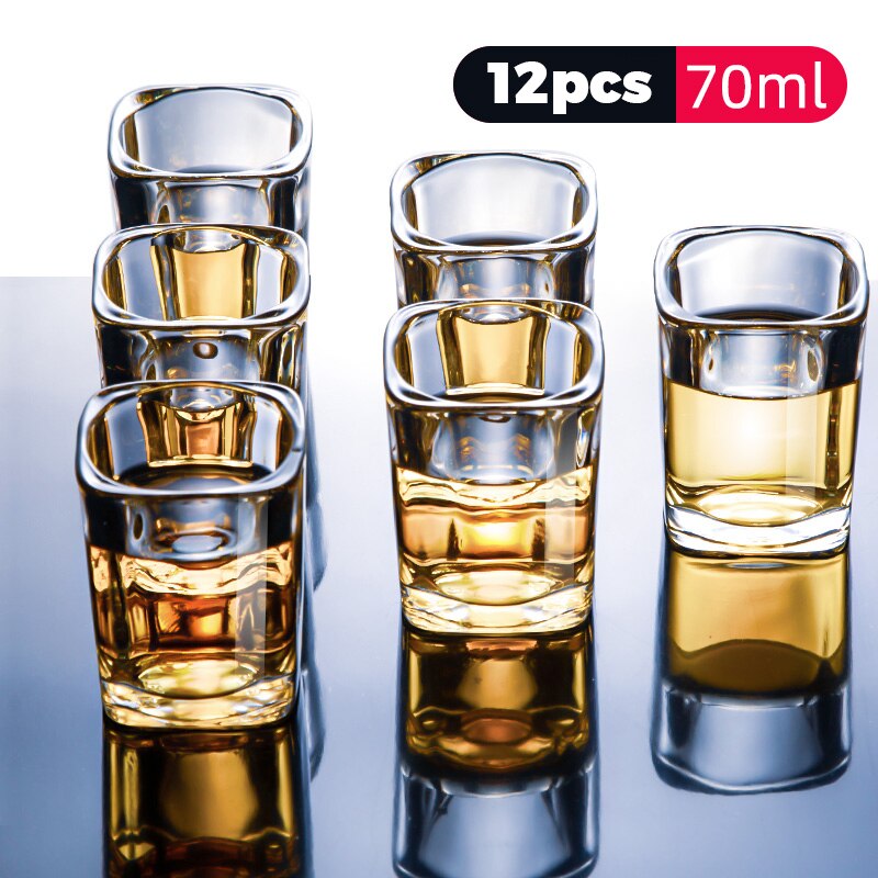 White Wine Glass Household Glass Wine Glass Set 6 Wine Glasses Small One Cup 2 Two Spirits Shot Glasses: 12pcs