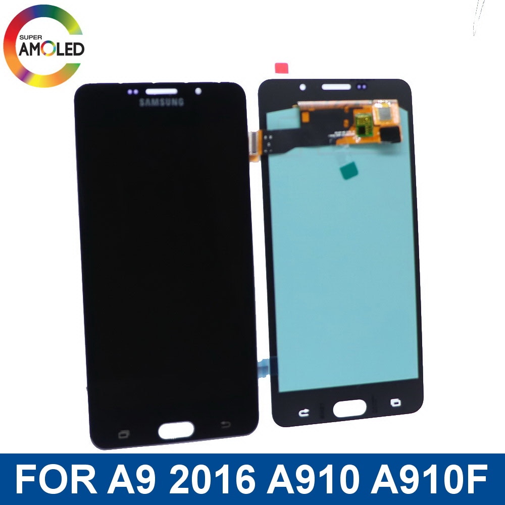 Super AMOLED A910 LCD Display For Samsung Galaxy A9 Por A910 A9100 A910F/DS LCD Display Touch Screen Digitizer Assembly