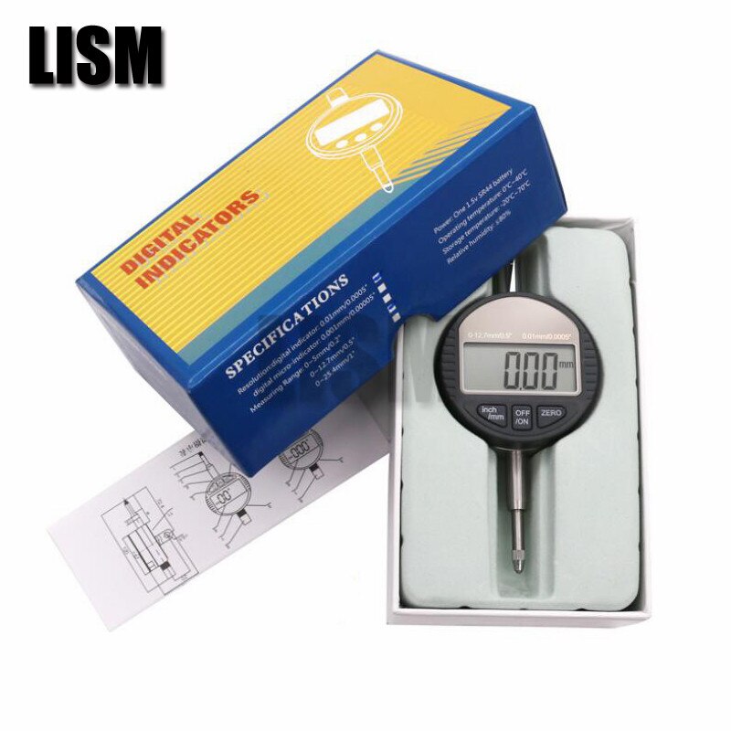 4 size digital indicator 0-12.7mm/0-25.4mm 0.001mm 0.00005" Electronic Micrometer Micrometro Metric/Inch Dial Indicator Gauge